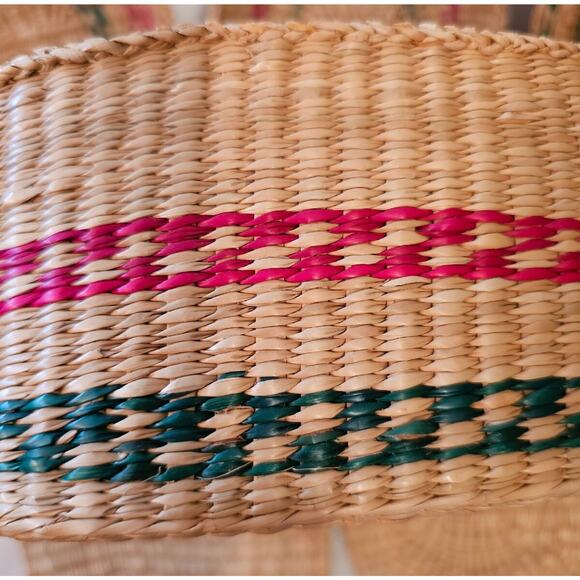 Woven Nesting Baskets Set Of 4 With Lids And Handles Never Used - Picture 9 of 12